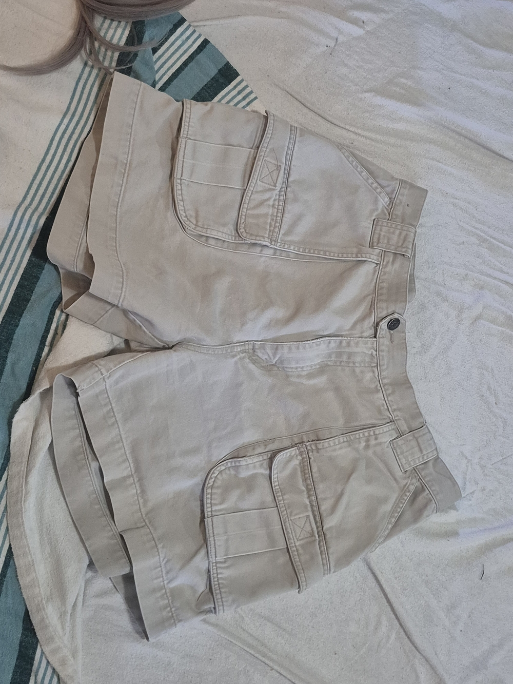 Source Unknown Beige Utility Cargo Shorts